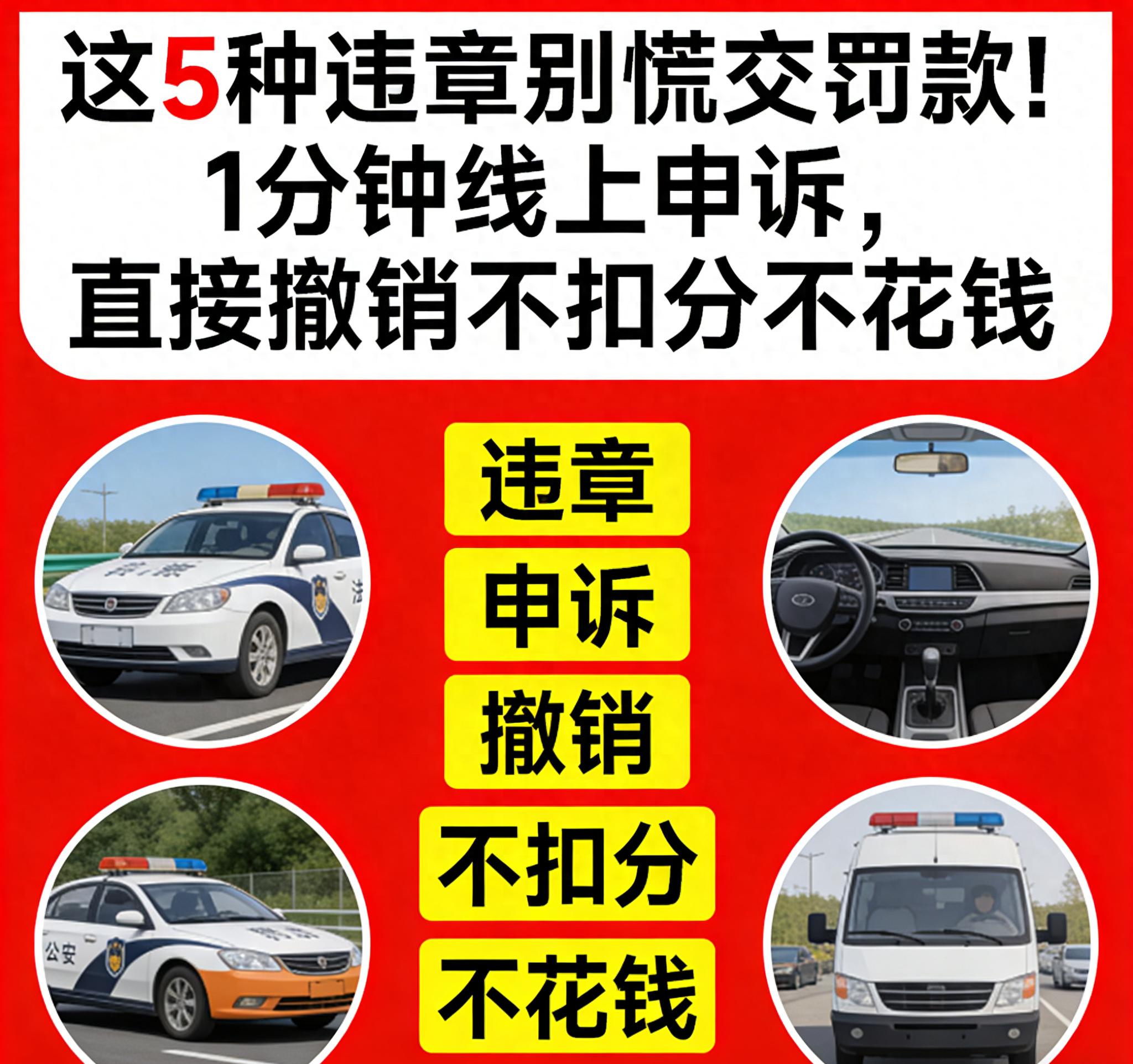 必看！5种可撤销违章及交管12123APP申诉流程，保住驾照分